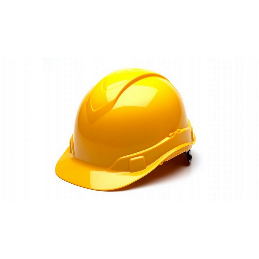 Pyramex Safety HP44130C Ridgeline 4 Point Ratchet Yellow Hard Hat
