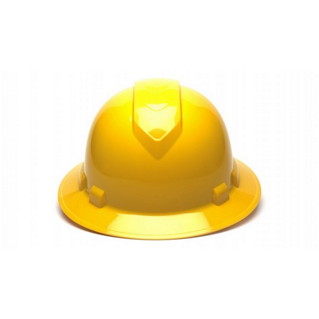 Pyramex Safety HP56130 Ridgeline Full Brim 6 Point Ratchet Yellow Hard Hat