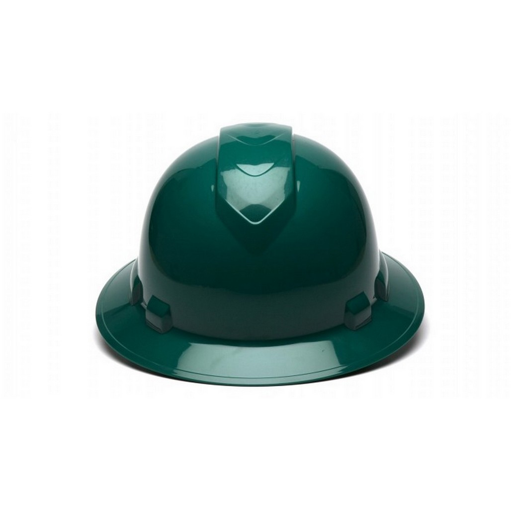 Pyramex Safety HP56135 Ridgeline Full Brim 6 Point Ratchet Green Hard Hat
