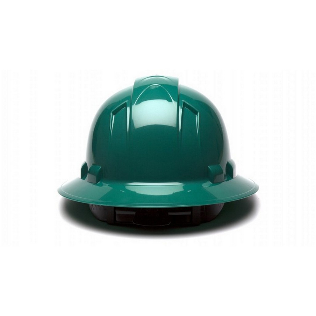 Pyramex Safety HP56135 Ridgeline Full Brim 6 Point Ratchet Green Hard Hat