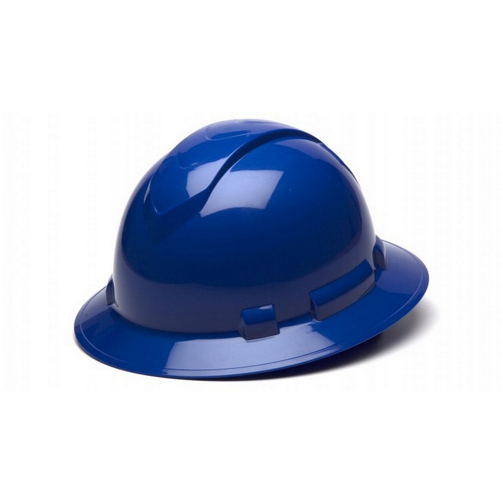 Pyramex Safety HP56160 Ridgeline Full Brim 6 Point Ratchet Blue Hard Hat