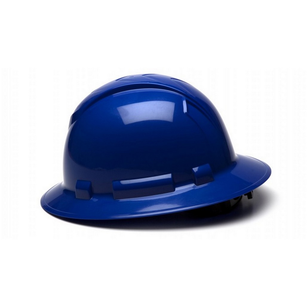 Pyramex Safety HP56160 Ridgeline Full Brim 6 Point Ratchet Blue Hard Hat
