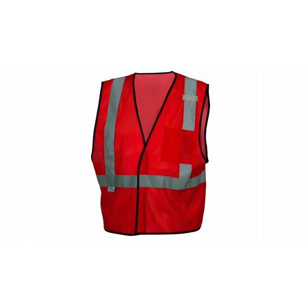 Pyramex Safety RV1227 Red Mesh Non-ANSI Safety Vest