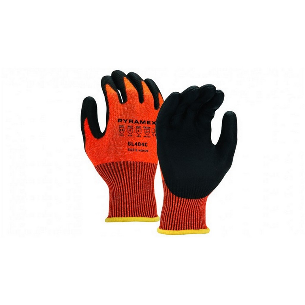 Pyramex Safety GL404C Polyurethane 13 Gauge HPPE A2 Cut Resistant Glove