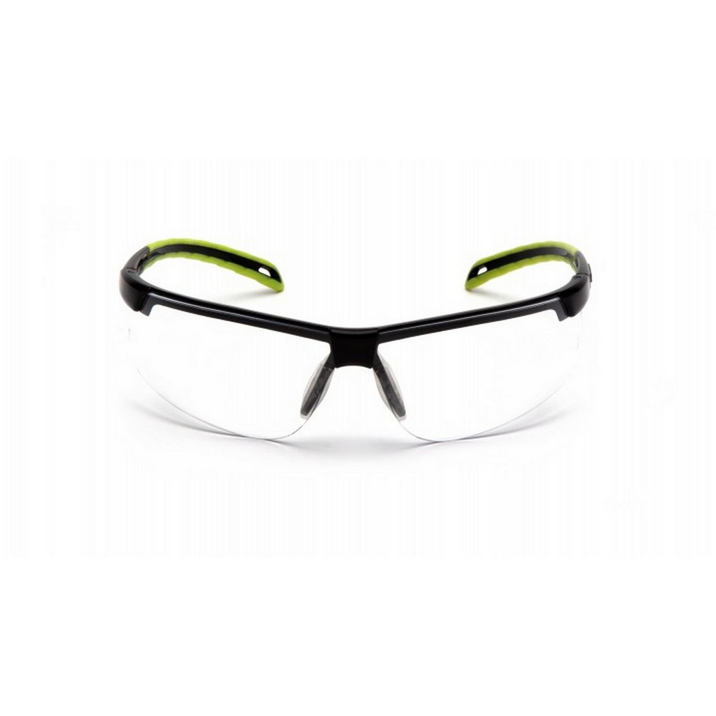 Pyramex Safety SBL8610DTM Ever-lite Black Lime Frame, Clear Lens, H2MAX Safety Glasses