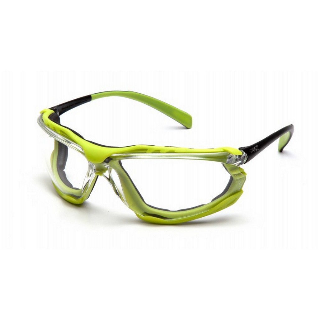 Pyramex Safety SBL9310STM Proximity Black Lime Frame, Clear Lens, H2MAX Safety Glasses