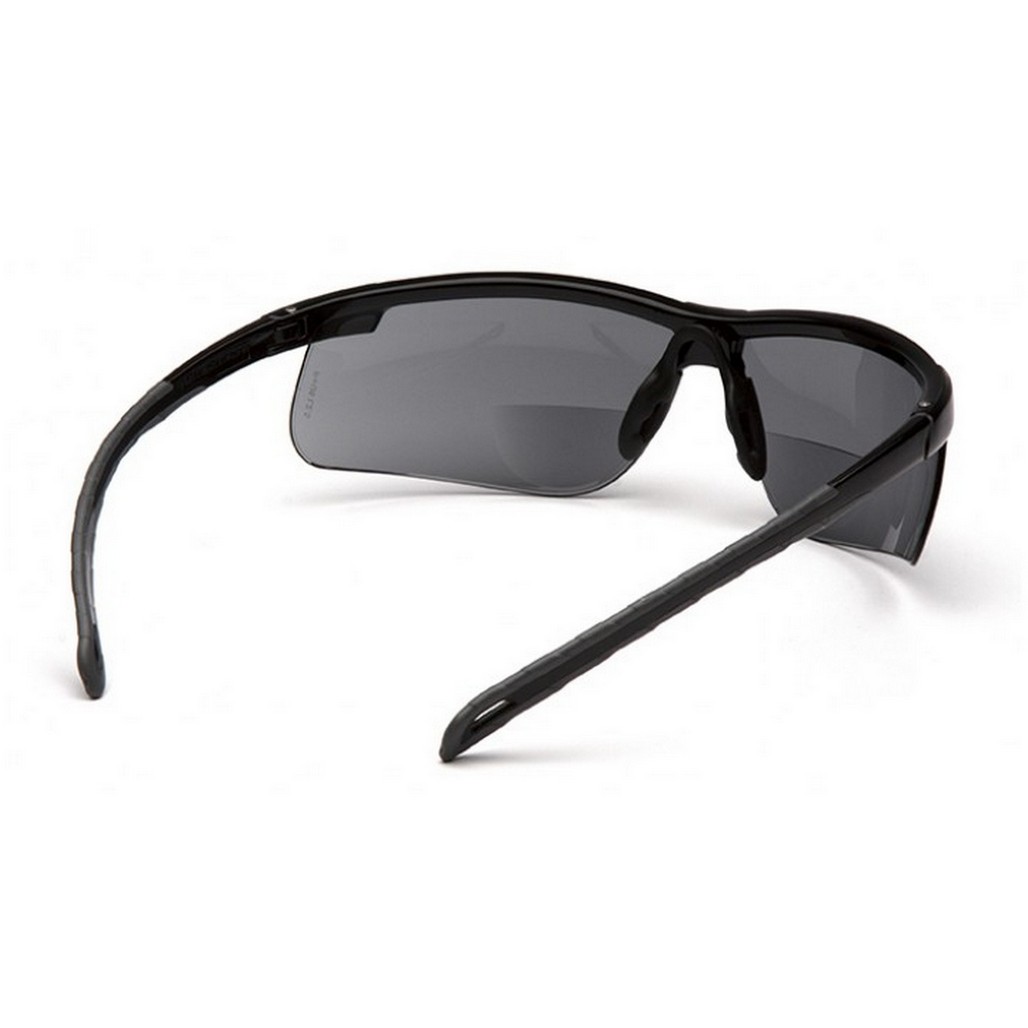 Pyramex Safety SB8620R20TM Everlite Black Frame, Gray Lens H2MAX +2.0 Anti-Fog Safety Glasses