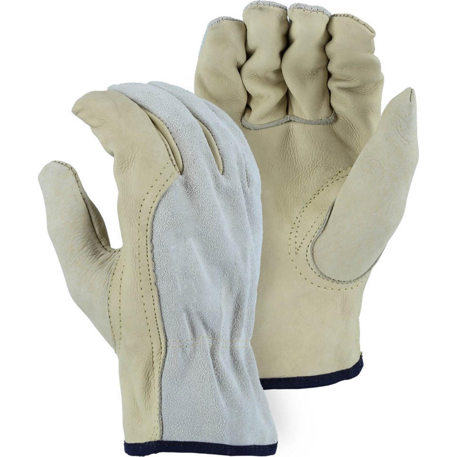 Majestic Glove 1532B Combination Cowhide Drivers Glove