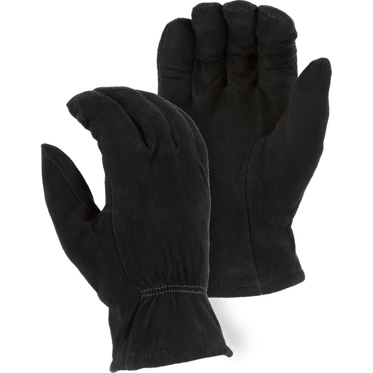 Majestic Glove 1548BLK Winter Lined Black Deerskin Drivers Glove