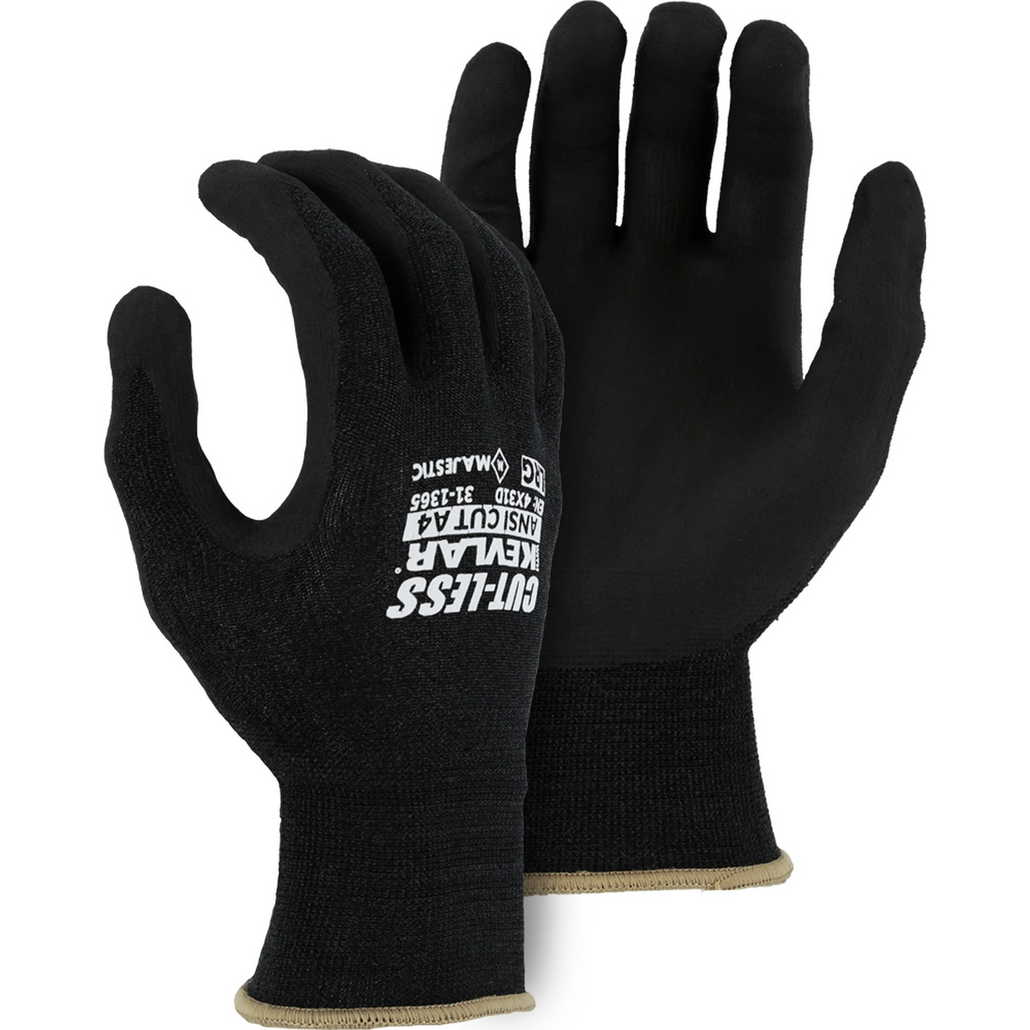 Majestic Glove 31-1365 Micro Foam Nitrile Palm Dipped with Kevlar