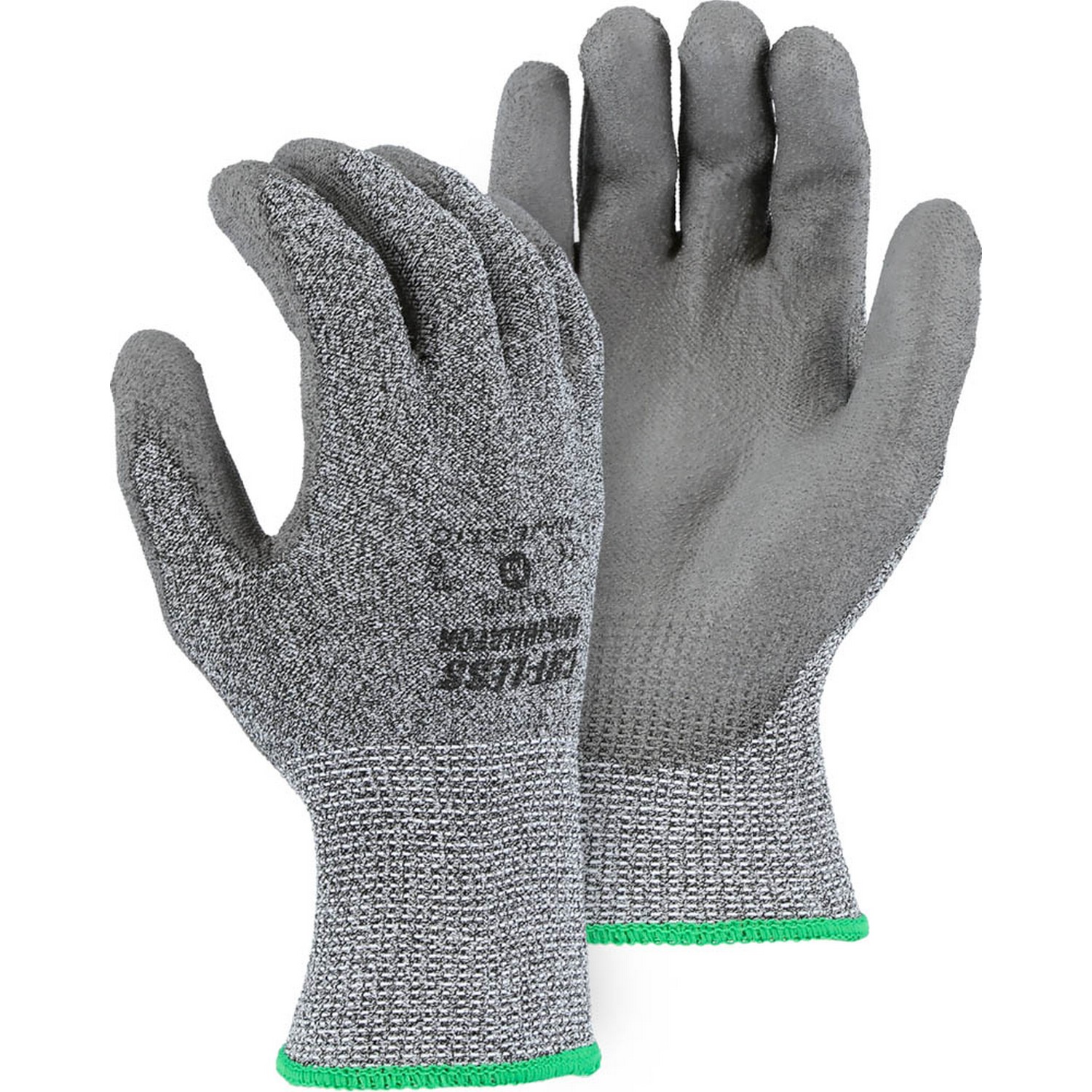 Majestic Glove 33-1500 Cut-Less Knit Glove with Polyurethane Palm Coating