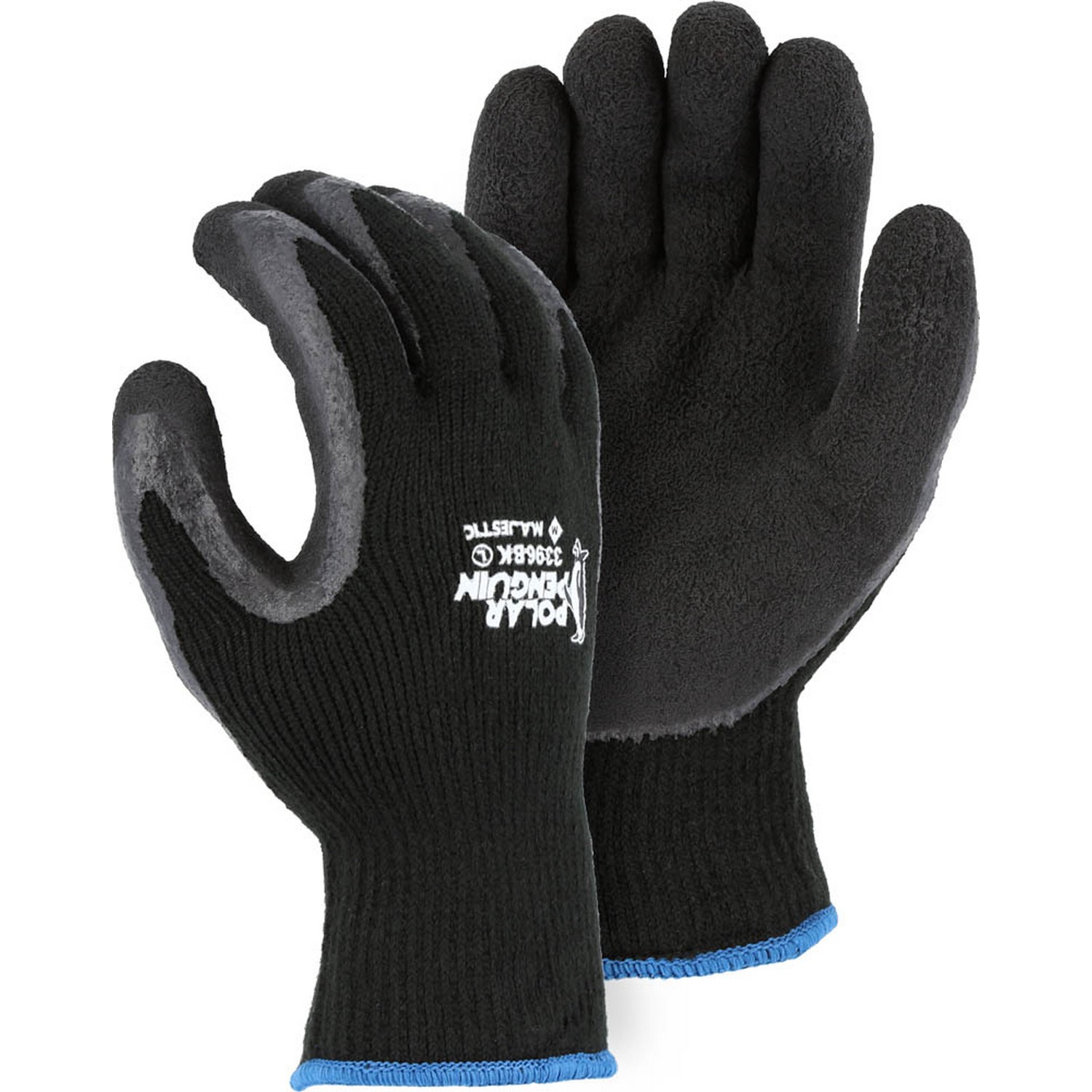 Majestic Glove 3396BKT Polar Penguin Winter Lined Glove w Foam Latex Palm