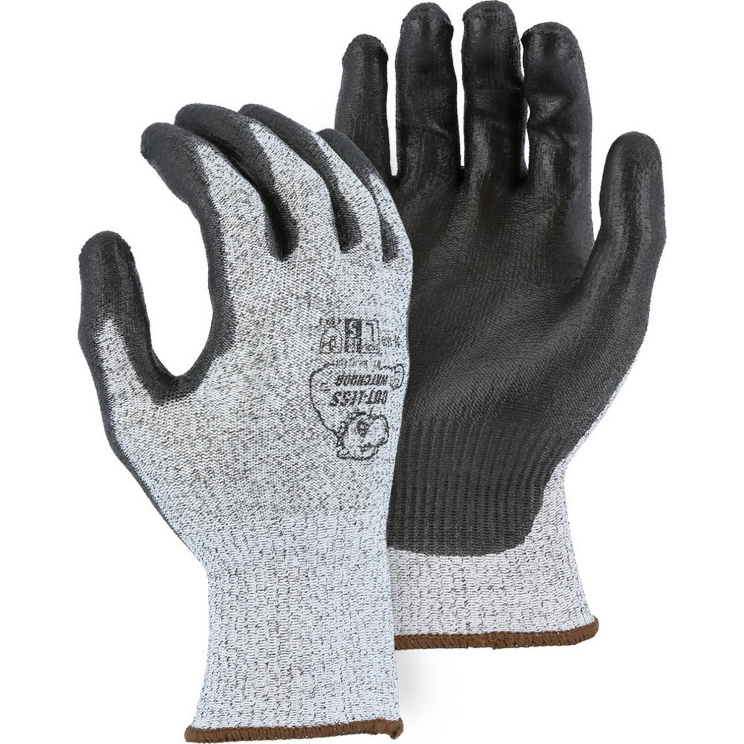 Majestic Glove 35-1500 Cut-Less Watchdog Knit Glove w Polyurethane Palm