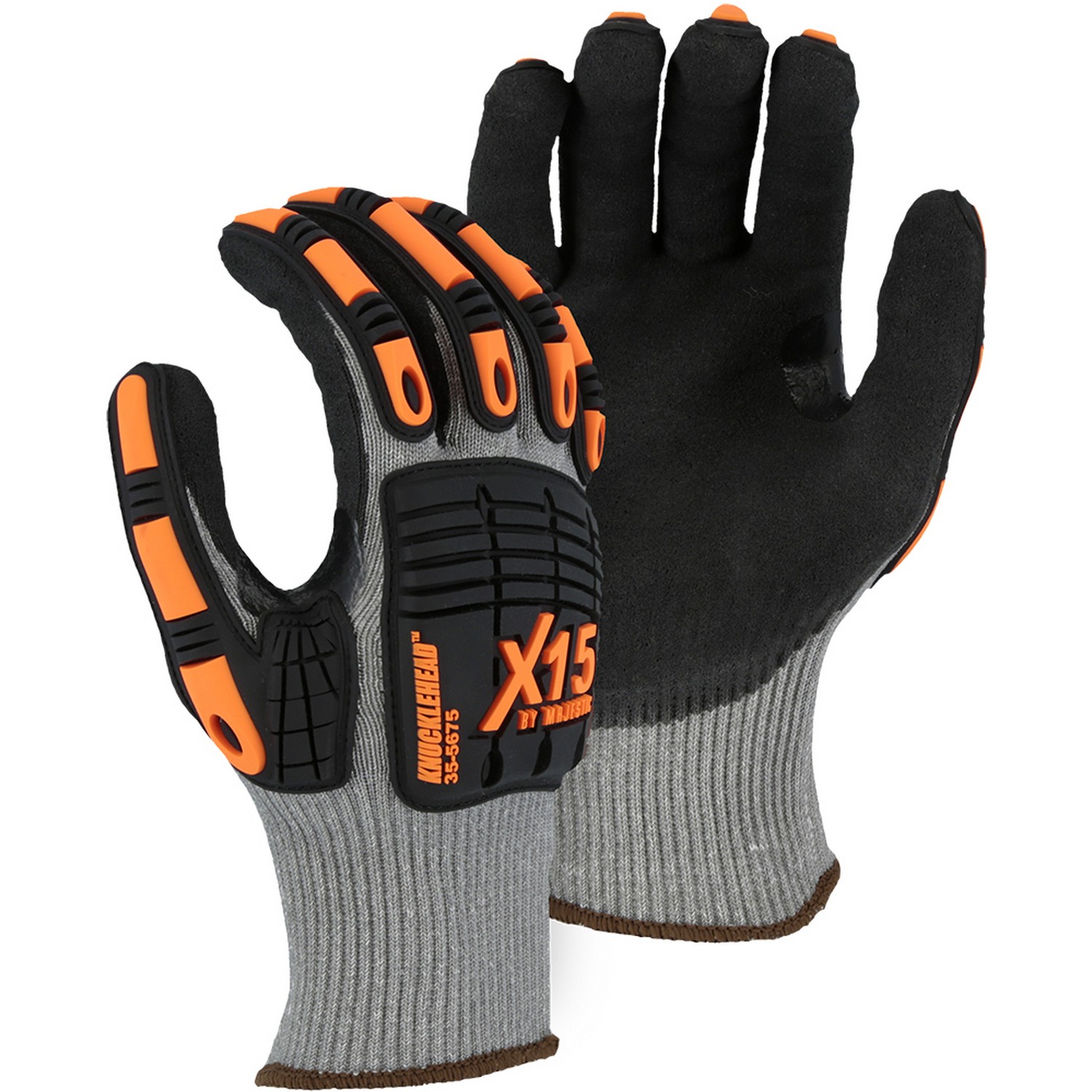Majestic Glove 35-5675 X-15 Cut & Impact Resistant w Nitrile Coating, ANSI A6