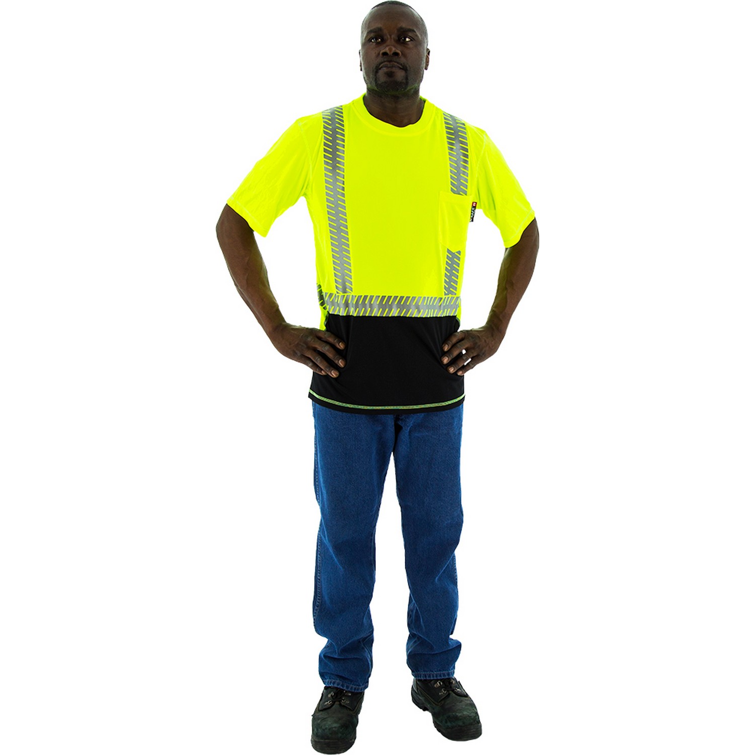 Majestic Glove 75-5217 Hi-Viz Snag Resistant T-Shirt, ANSI Class 2