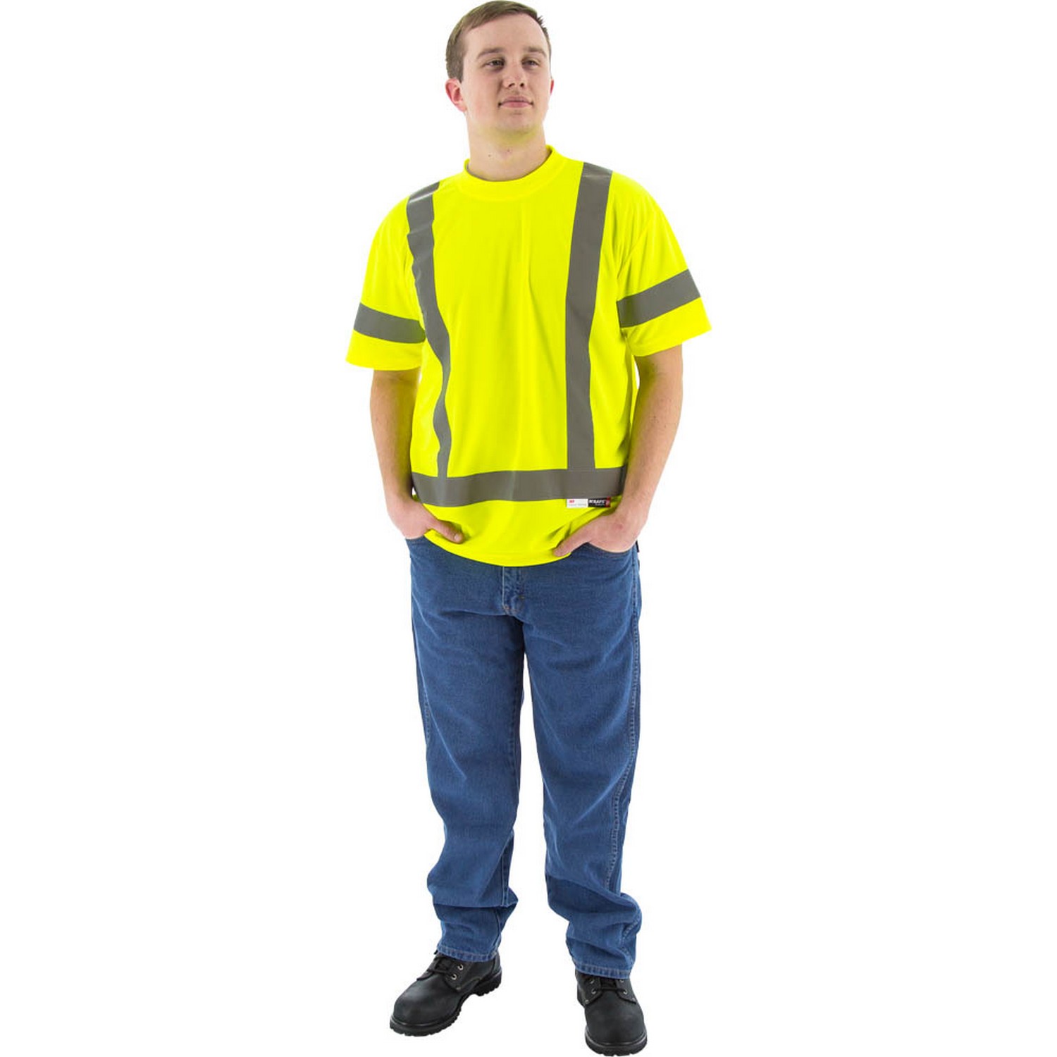 Majestic Glove 75-5303 Hi-Viz Short Sleeve Shirt, ANSI 3
