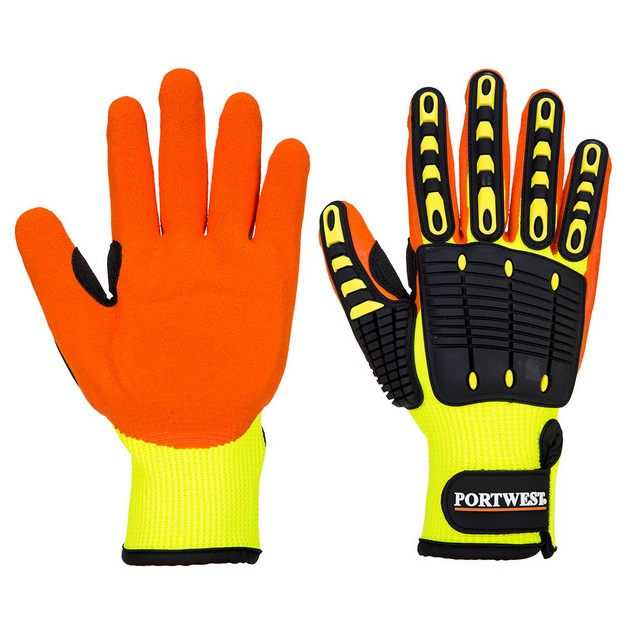 Portwest A721 Anti Impact Grip Glove Yellow/Orange