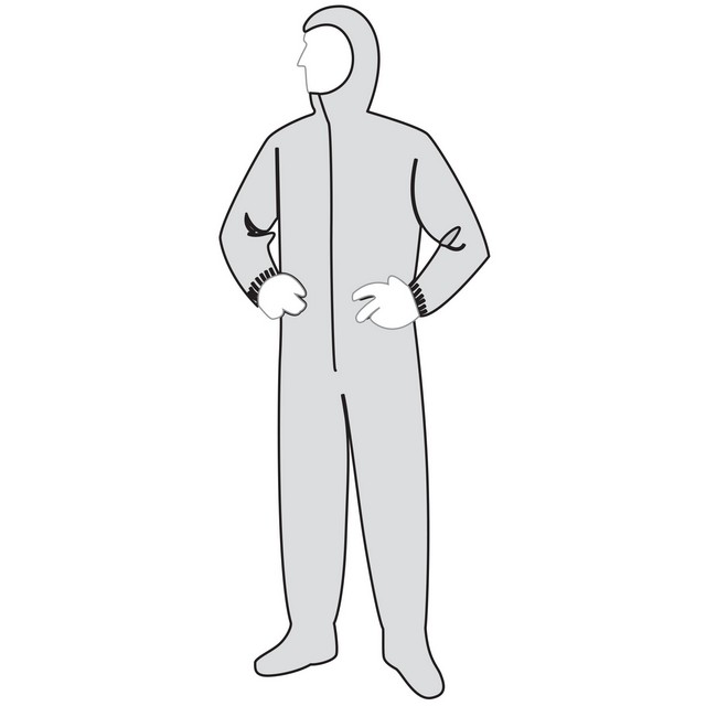 Liberty Glove 19122 ProGard Coverall  with Elastic Wrists & Ankles and Attached Hood & Boots