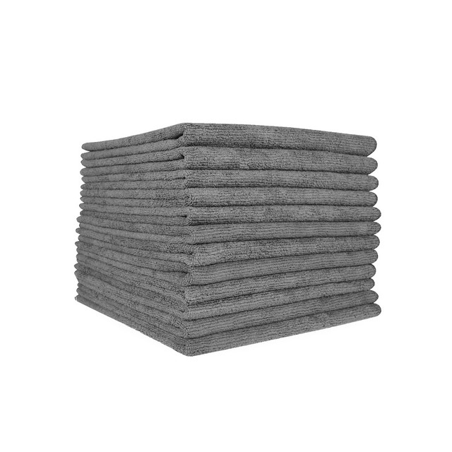 Monarch Brands M915100GRE Microfiber Cleaning Cloths 16x16 Grey