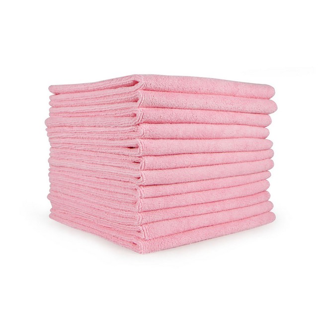 Monarch Brands M915101P Microfiber Cleaning Cloths 16x16 Pink