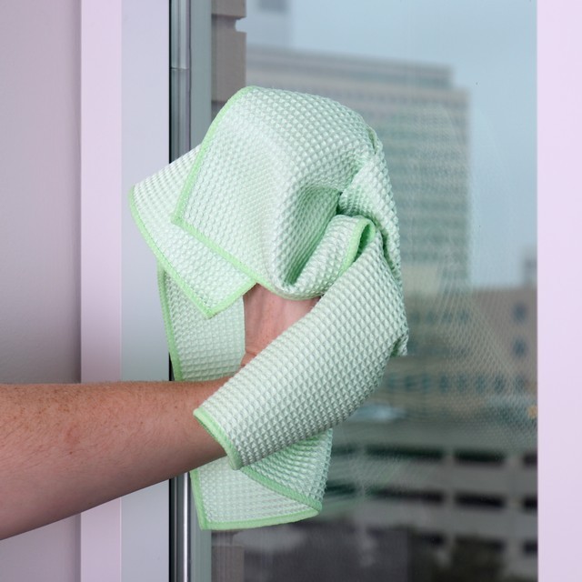 Monarch Brands M915104G Microfiber Waffle Cloths 16x16 Green