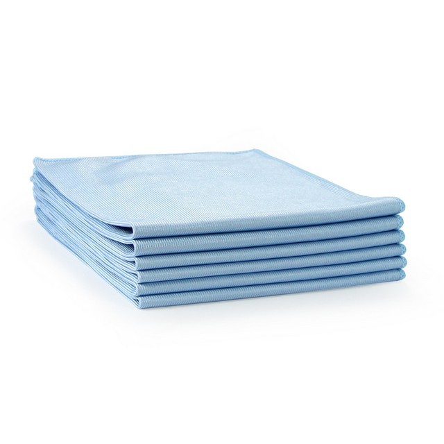 Monarch M915104B Waffle Microfiber Cloths - 16 x 16 - Blue 12 Pack, 12