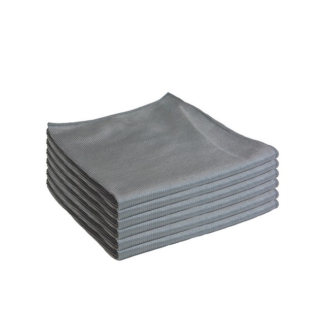 Monarch Brands M915160GRY Shiny Glass Cloths 16x16 Grey