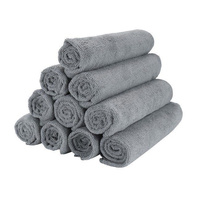 Monarch Brands M915105GRE Microfiber Hand Towels 16x27 Grey