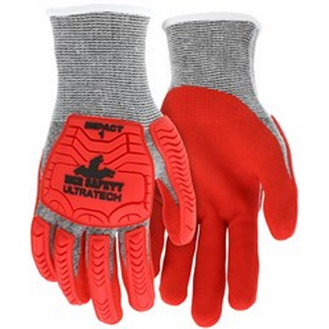 MCR Safety UT1954 UltraTech ANSI A5 Impact Level 1 Nitrile Foam Coated Mechanics Gloves
