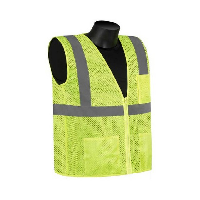 Liberty Glove C16003G Class 2 Safety Vest, Lime Green