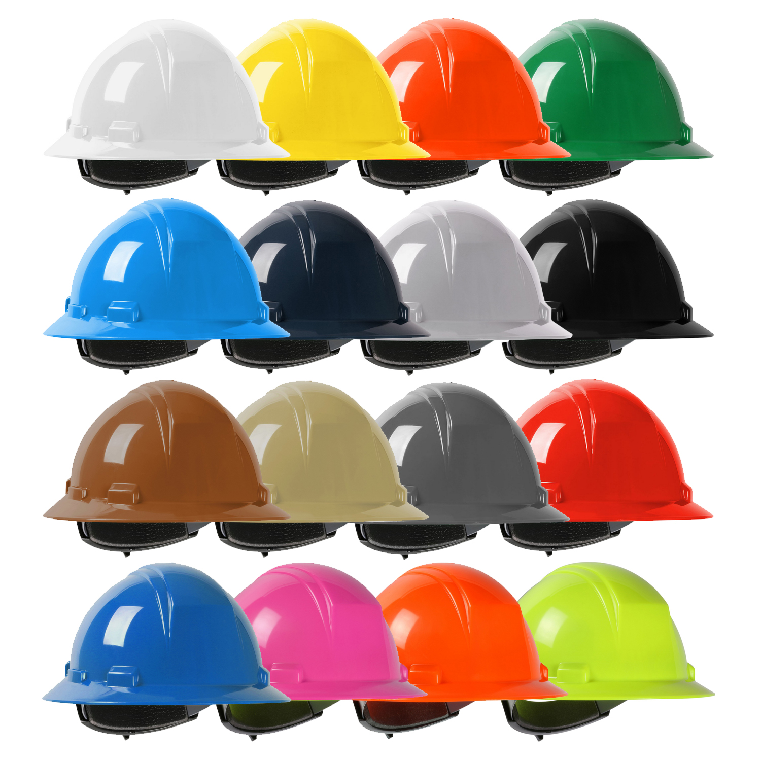 PIP 280-HP641R Kilimanjaro Full Brim Hard Hat with HDPE Shell, 4-Point Textile Suspension and Wheel Ratchet Adjustment