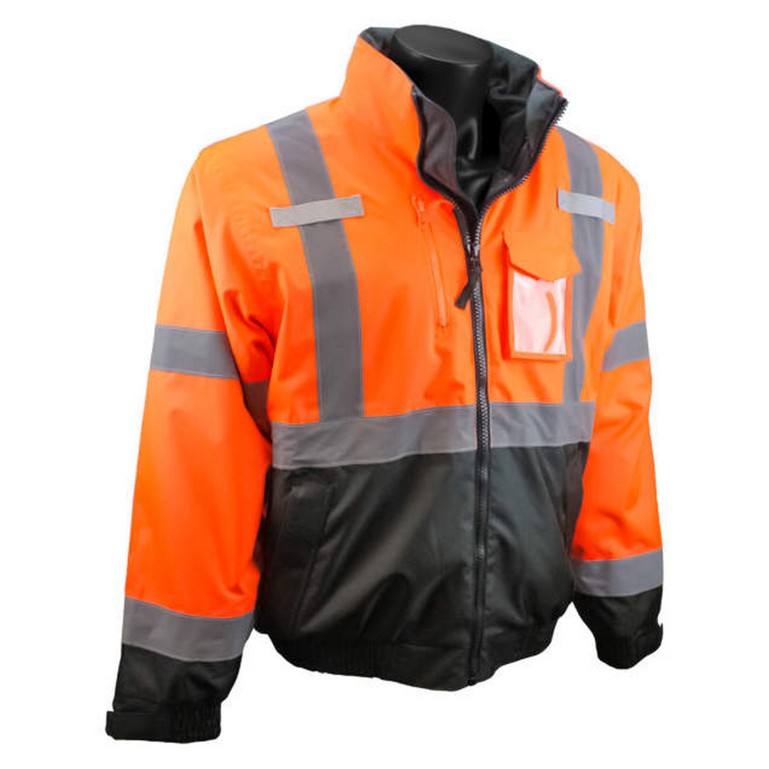 Radians SJ210B-3ZOS Three-in-One Deluxe High Visibility Bomber Jacket Hi-Viz Orange