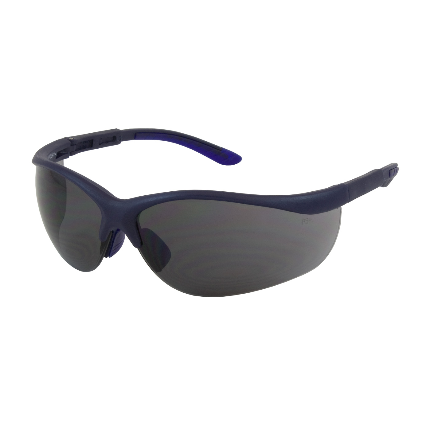 PIP 250-21-0101 Hi-Voltage AC Semi-Rimless Safety Glasses with Blue Frame, Gray Lens and Anti-Scratch Coating