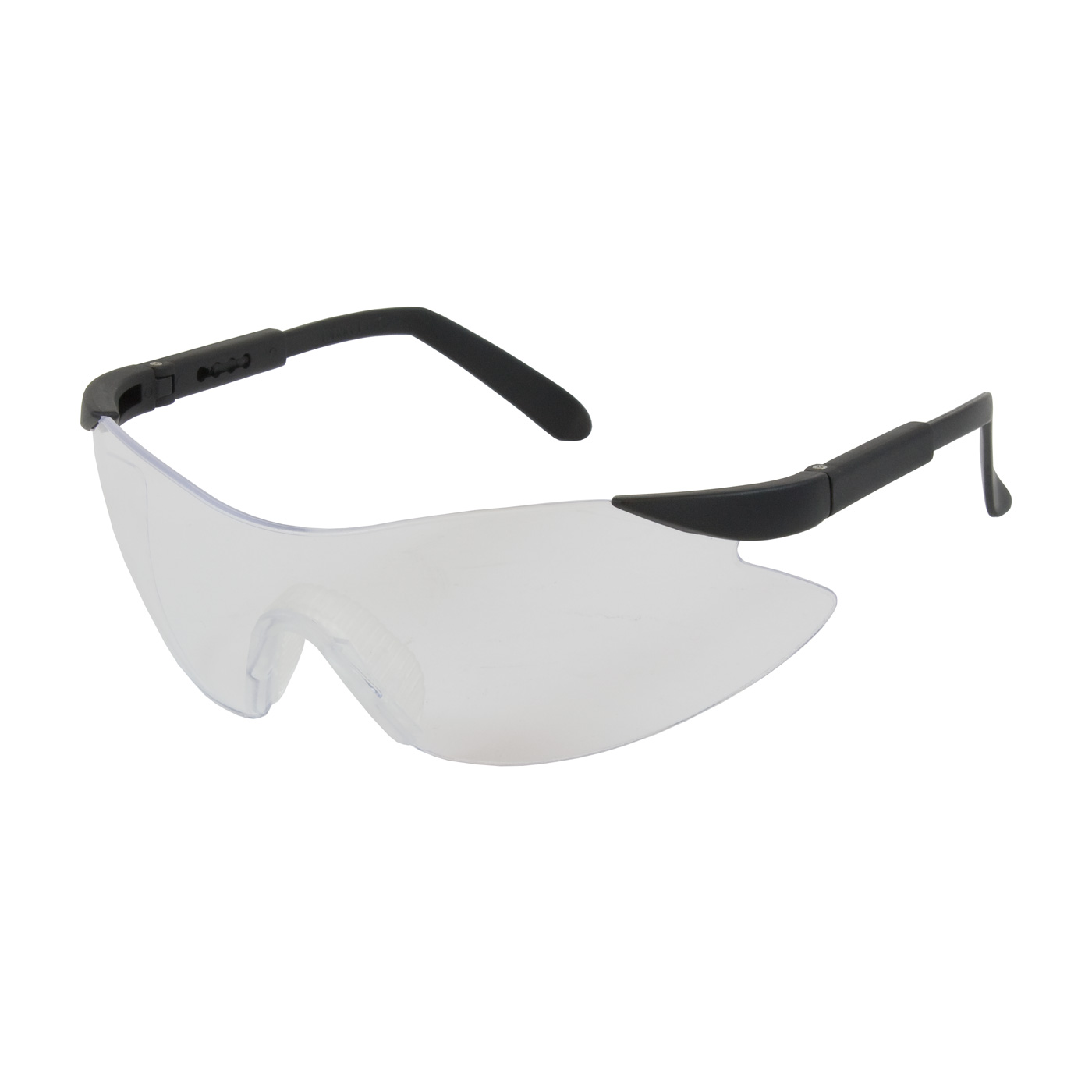 PIP 250-92-0000 Wilco Rimless Safety Glasses with Black Temple, Clear Lens and Anti-Scratch Coating