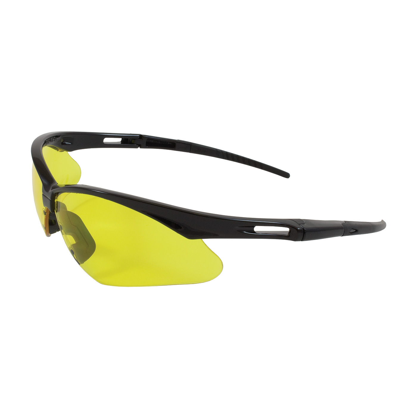PIP 250-AN-10120 Anser Semi-Rimless Safety Glasses with Black Frame, Amber Lens and Anti-Scratch Coating