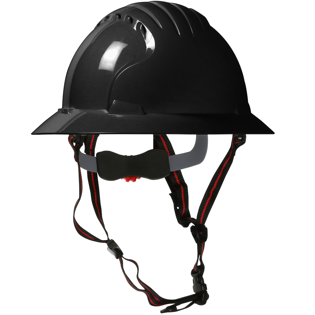 PIP 280-EV6161-CH-11 EVO 6161 Ascend Full Brim Safety Helmet with HDPE Shell, 4-Point Chinstrap, 6-Point Suspension and Wheel Ratchet Adjustment