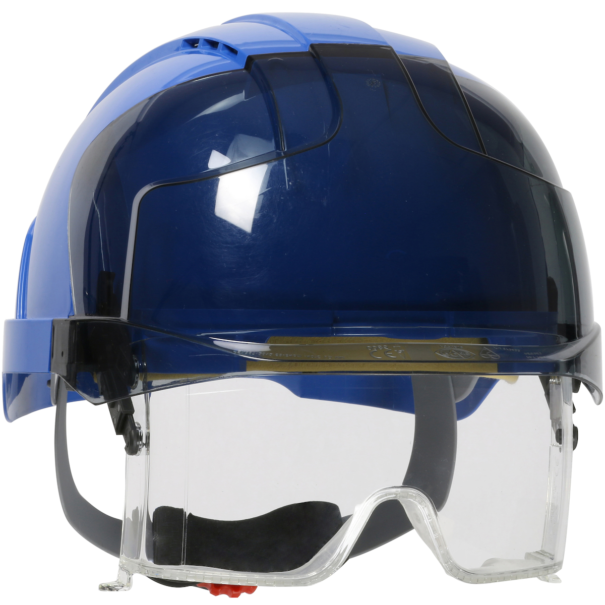PIP 280-EVLV-50S EVO VISTAlens Type I, Vented Industrial Safety Helmet with Lightweight ABS Shell, Integrated ANSI Z87.1 Eye Protection, 6-Point Polyester Suspension and Wheel Ratchet Adjustment