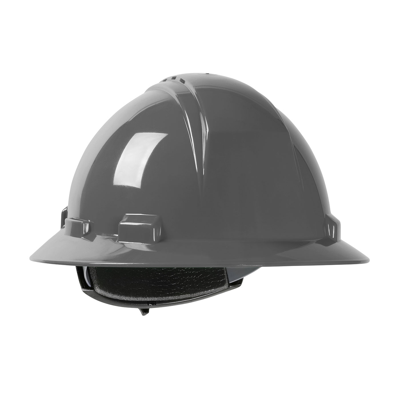 PIP 280-HP641RV-14 Kilimanjaro Vented, Full Brim Hard Hat with HDPE Shell, 4-Point Textile Suspension and Wheel Ratchet Adjustment