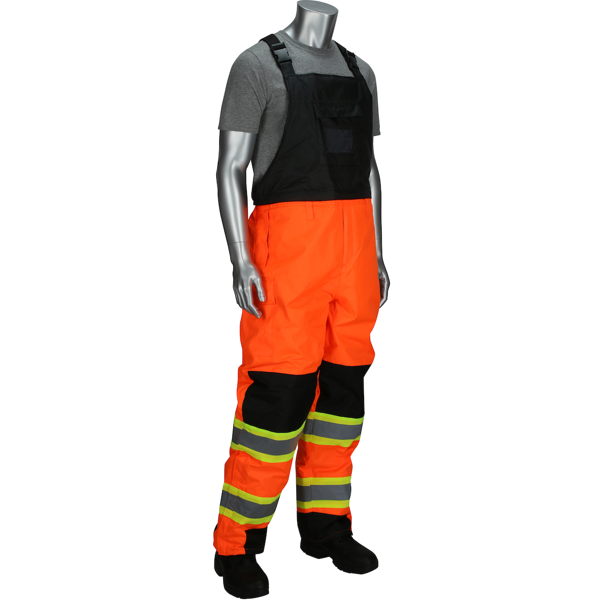 PIP 318-1780-OR Class E Ripstop Insulated Two Tone Bib Overalls Hi-Vis Orange