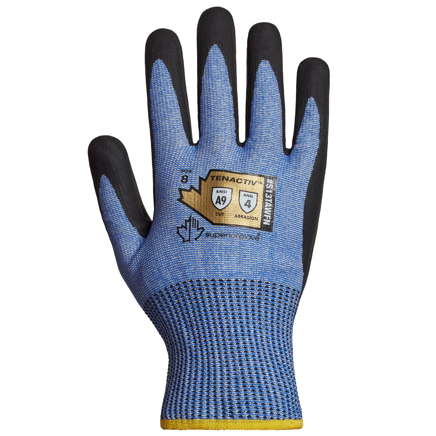Superior Glove S13TAWFN TenActiv 13-Gauge ANSI A9 Foam Nitrile Coated Glove