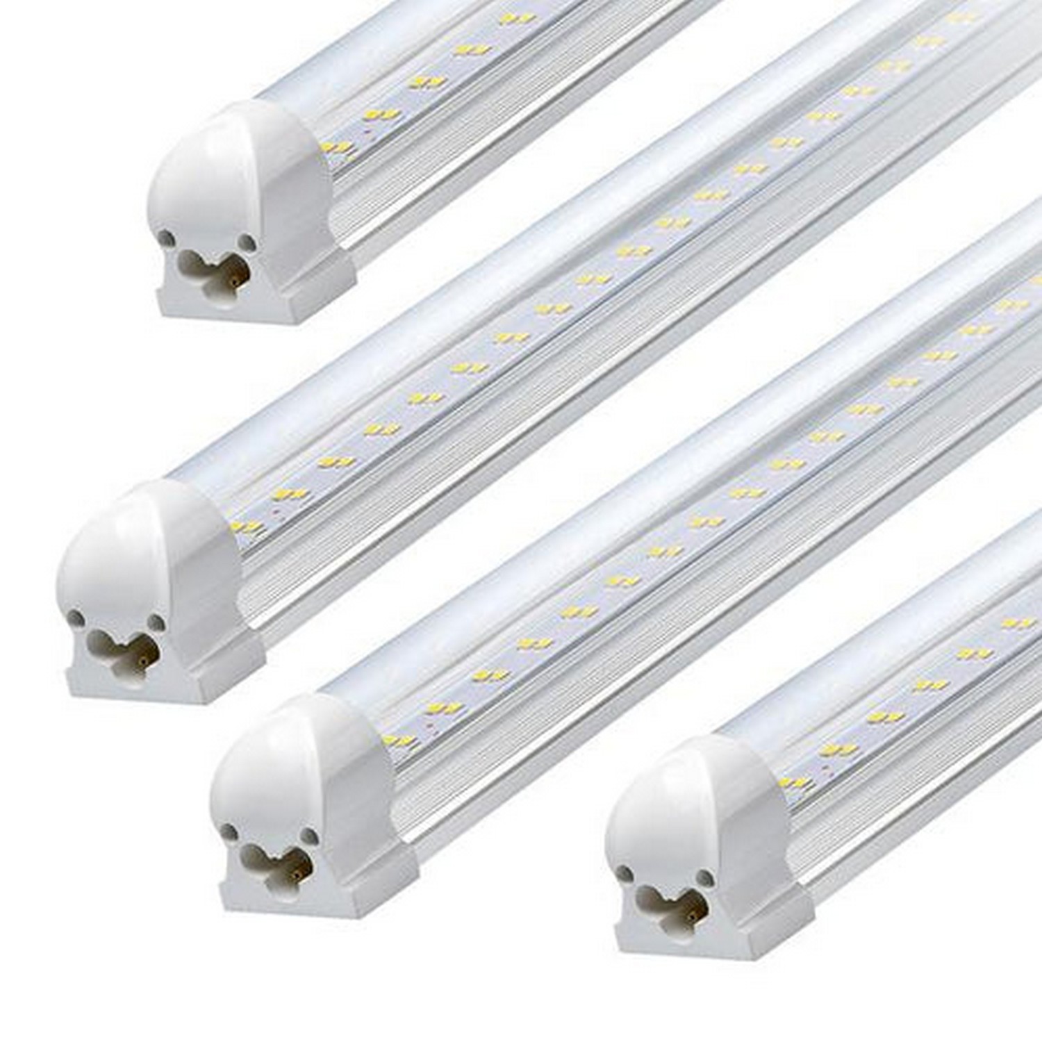 Beyond LED Technology 151715-1 LED Linkable Integrated Tube Light 8Ft 60 Watt 8400 Lumens 6500K Clear Lens Pack Of 4