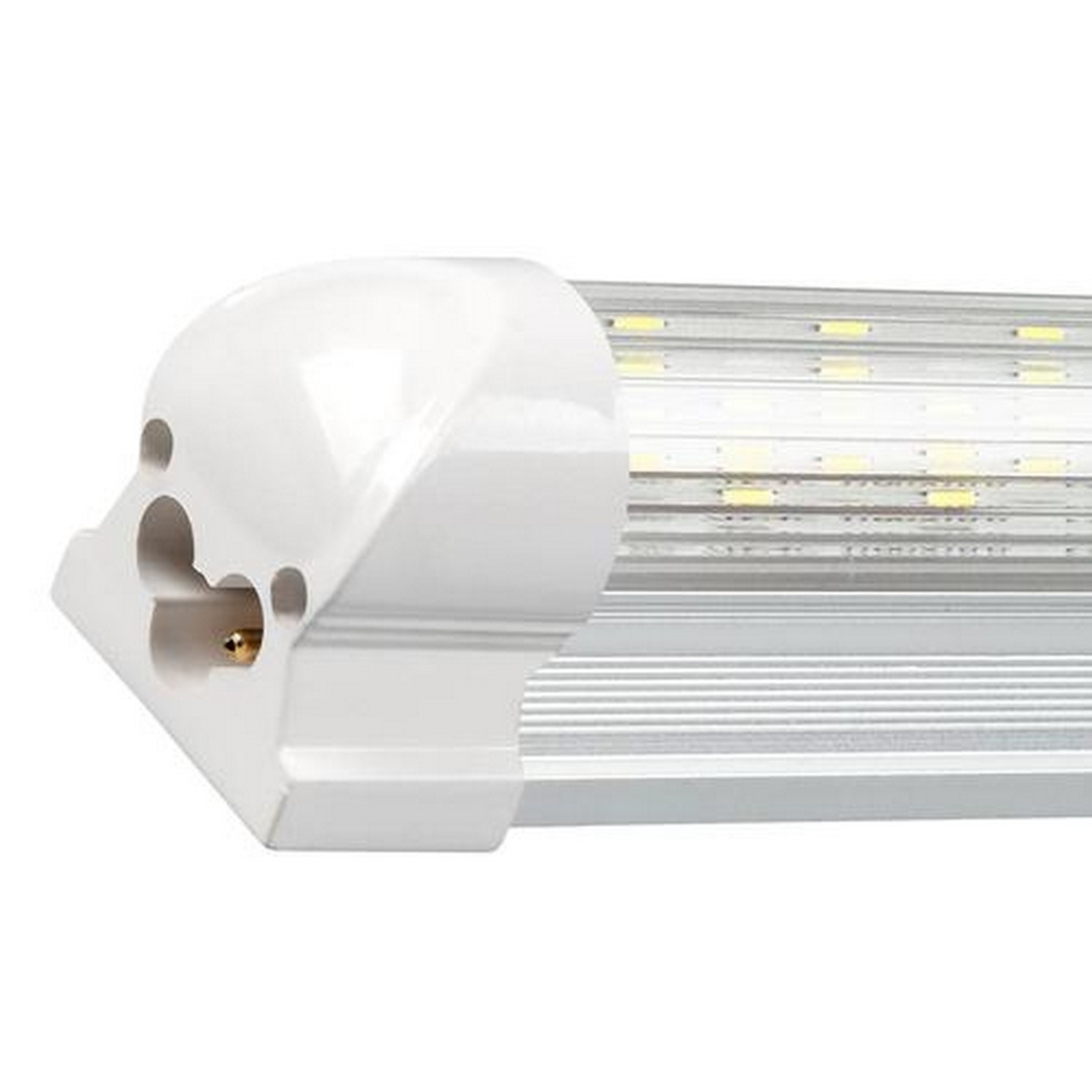 Beyond LED Technology 151624-1 LED Linkable Integrated Tube Light 8Ft 60 Watt 8400 Lumens 6500K Striped Lens Pack Of 4