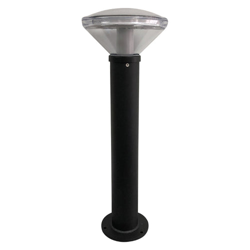 Beyond LED Technology 787905 Solar Round Bollard Light 5 Watt 560 Lumens 5000K Black Housing Pathway Lighting Landscape Light Solar Vandal Resistant Bollard Light 5 Years Warranty