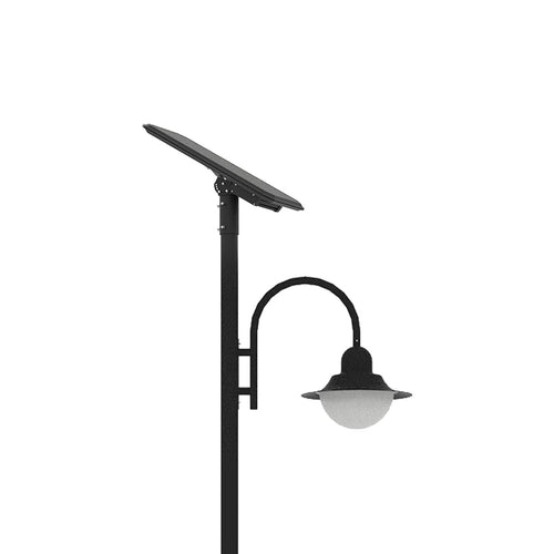Beyond LED Technology 789112 Solar LED Decorative Pole Light 20 Watt 3000 Lumens 5000K Black Housing Pathway Lighting Garden Light Solar Post Top CAPE Light 5 Years Warranty