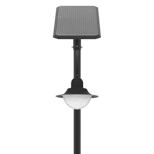 Beyond LED Technology 789112 Solar LED Decorative Pole Light 20 Watt 3000 Lumens 5000K Black Housing Pathway Lighting Garden Light Solar Post Top CAPE Light 5 Years Warranty