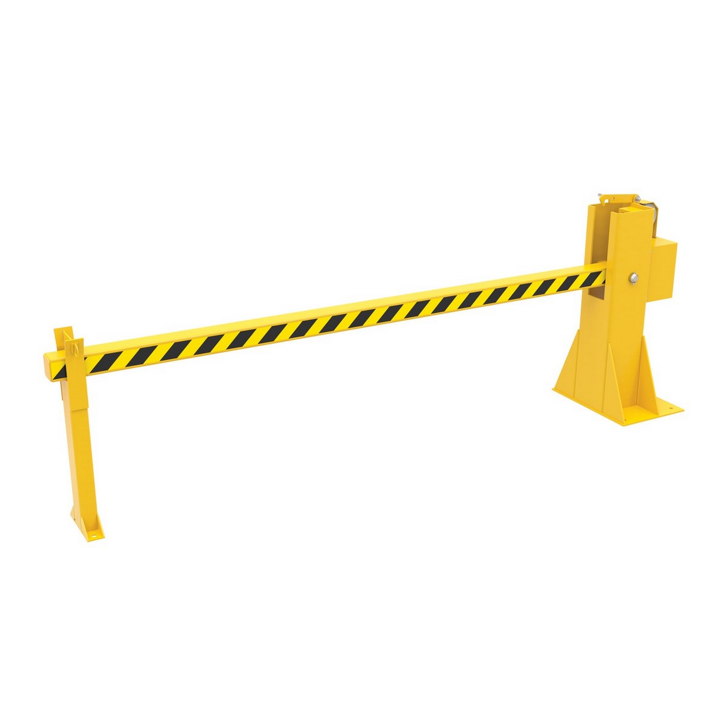 Vestil DJG-100MW Steel Dock Barricade Manual Hand Crank 8 Ft. Yellow