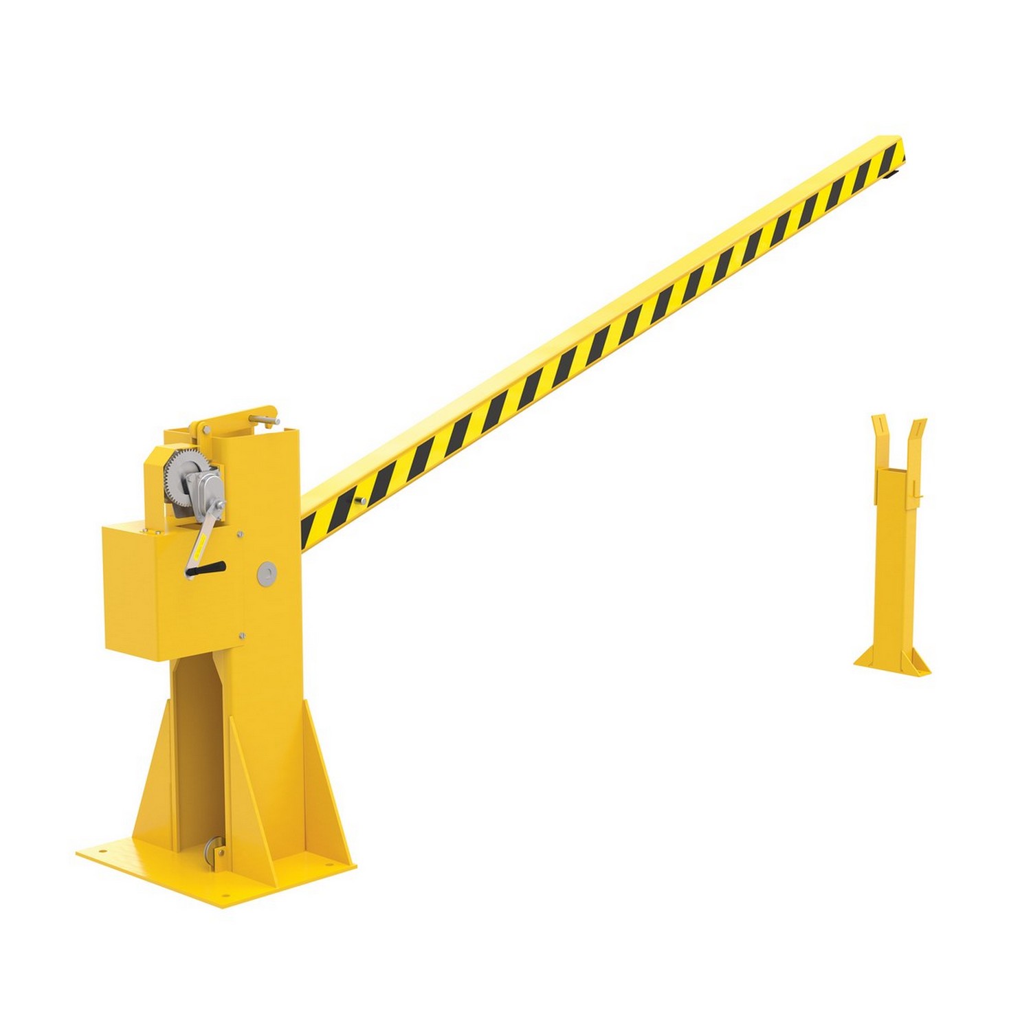 Vestil DJG-100MW Steel Dock Barricade Manual Hand Crank 8 Ft. Yellow