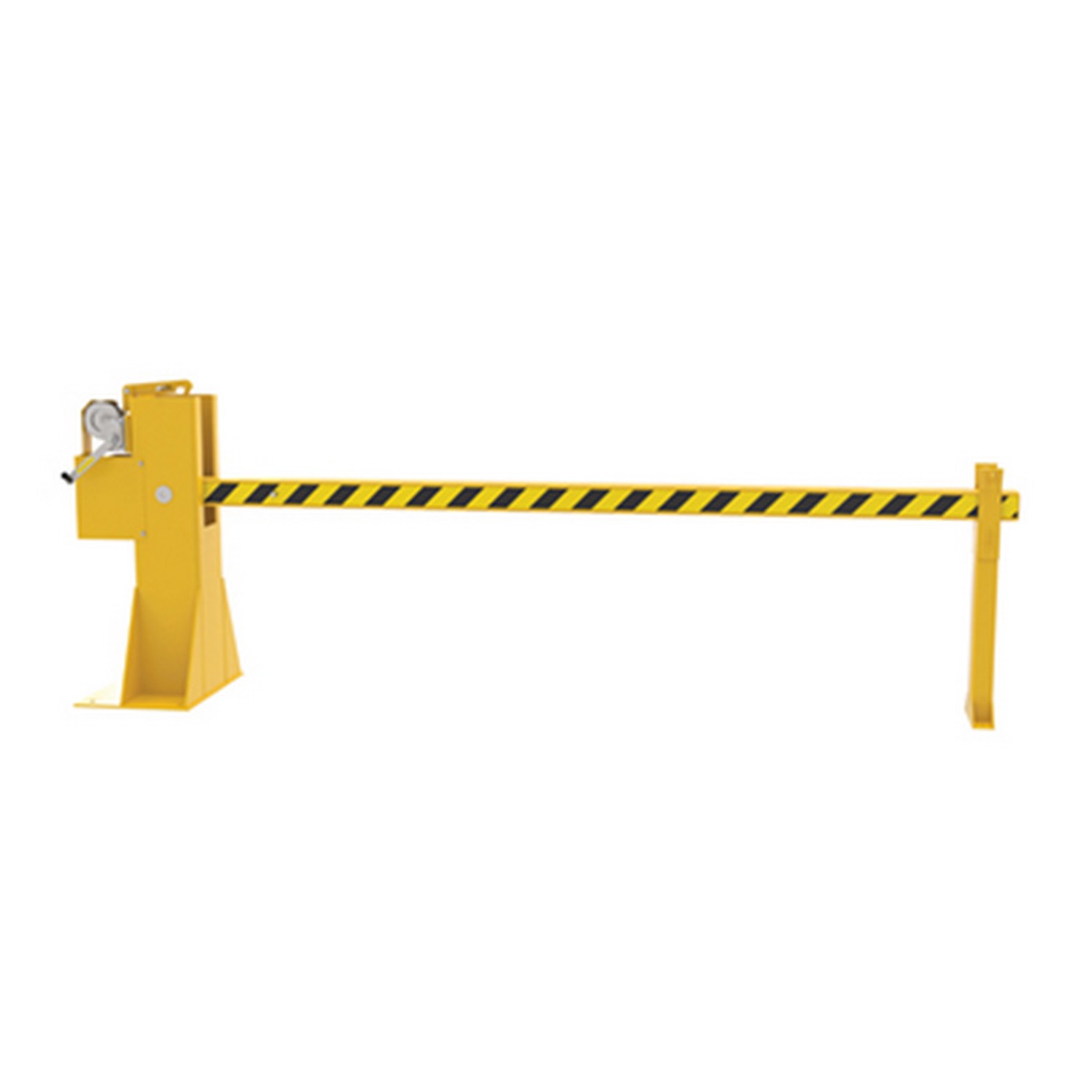 Vestil DJG-100MW Steel Dock Barricade Manual Hand Crank 8 Ft. Yellow