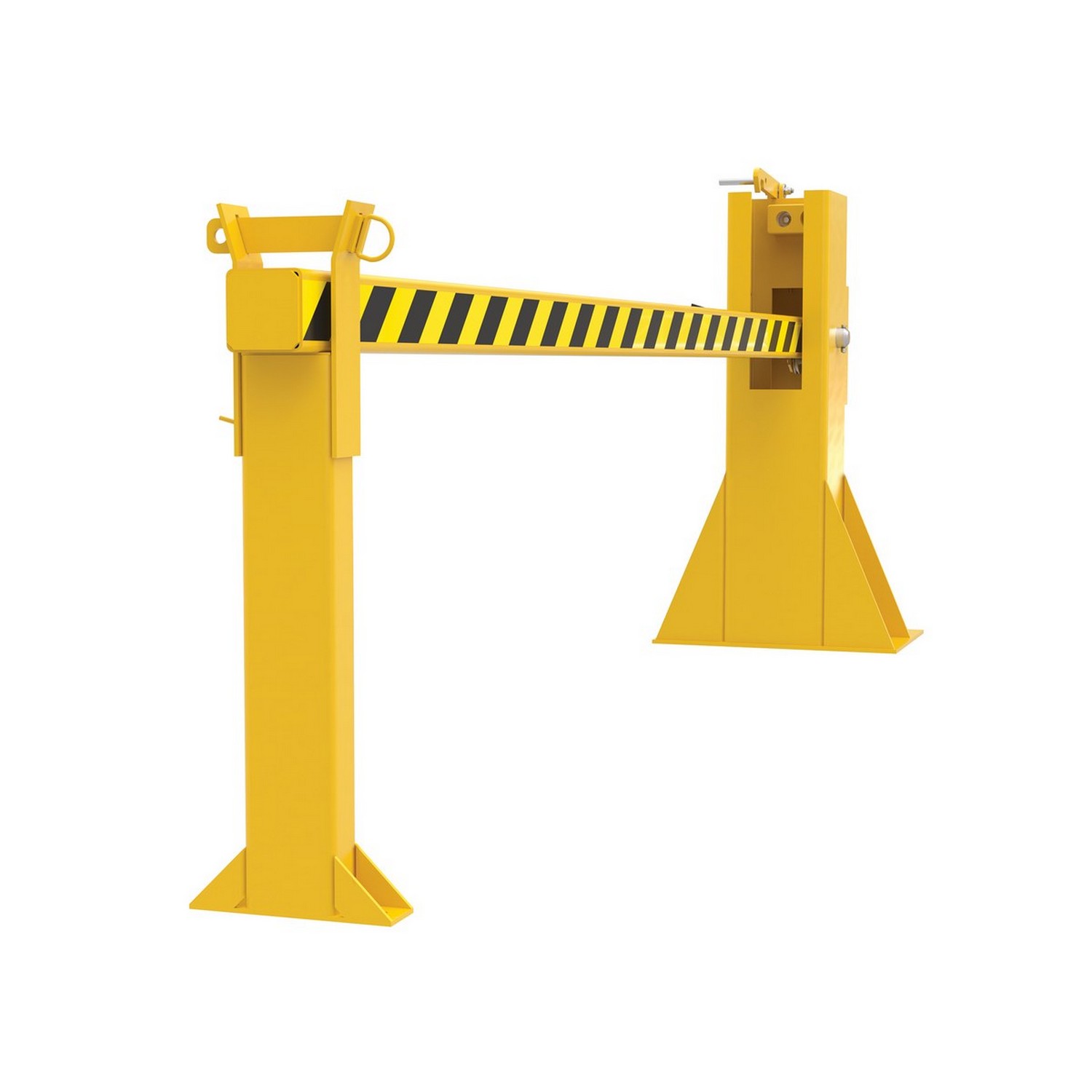 Vestil DJG-100MW Steel Dock Barricade Manual Hand Crank 8 Ft. Yellow