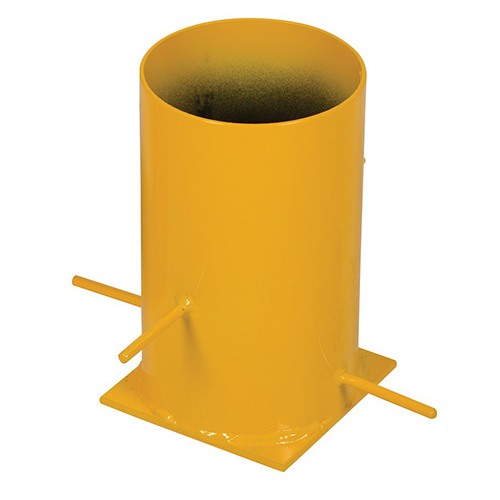 Vestil BOLR-36-5.5 Steel Removable Pipe Safety Bollard 36 In. x 5-1/2 In. Yellow